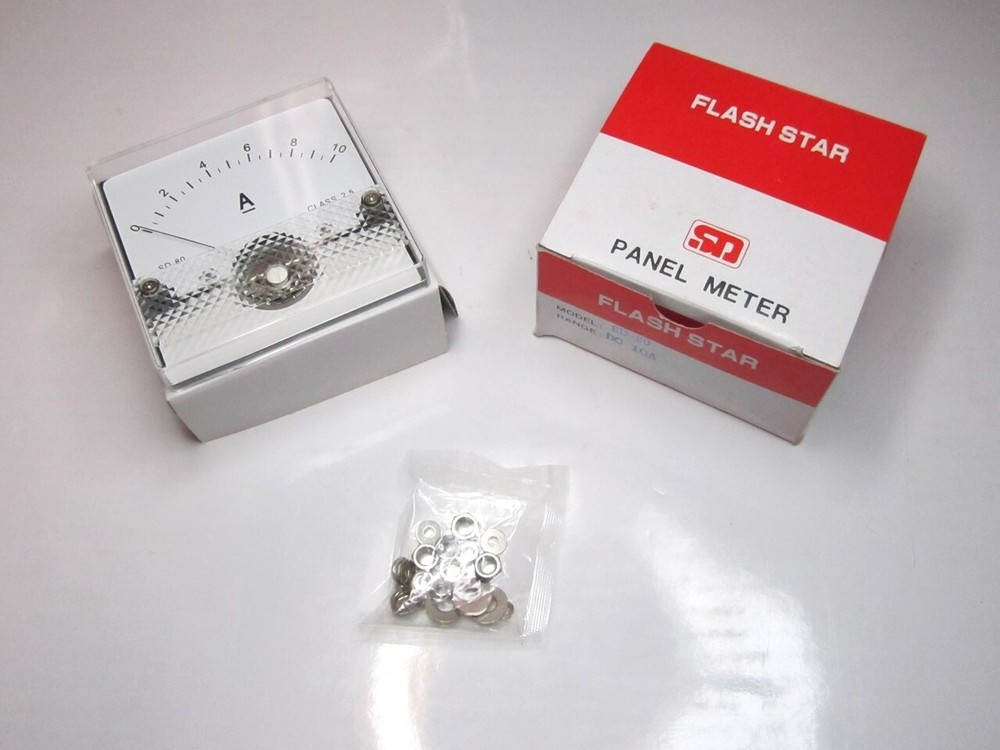 Flash Star (SD-80) 60 x 60mm Class 2.5 DC Current Panel Meter – 0-10A Scale