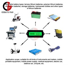 H52 Battery Capacity Indicator 12V-72V 3-20S Lead Acid Li-ion LiFePO4 Voltmeter