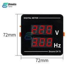 AC50-500V Voltage Frequency Meter 10.0-99.9Hz Digital LED Display Voltage Tester