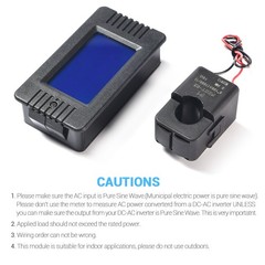 AC Digital Multimeter Ammeter Voltmeter w/LCD Display 80-260V 100A Energy Power