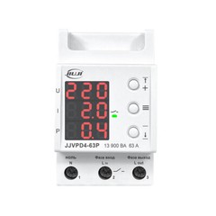 63A 230V Din Rail Adjustable Digital Over and Under Voltage Protector Relay