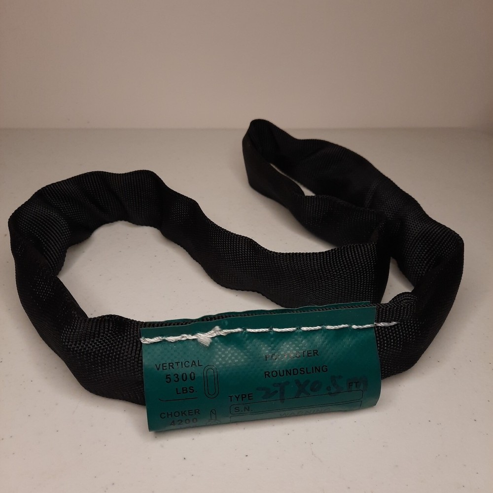 Black Polyester Roundsling Type 2TX 0.5m Half Meter 5300lb – 10600lb