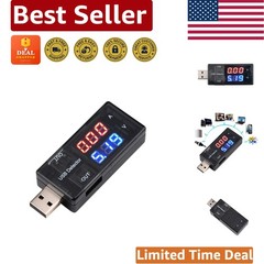 Compact USB Ammeter & Voltmeter with Clear LED Display for Easy Troubleshooting