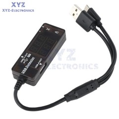 USB Power Tester Voltage Current Capacity Meter Digital USB Tester With A+C Line