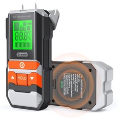 Wood Moisture Meter, 2 in 1 Pin & Pinless Moisture Tester, Digital Humidity S…