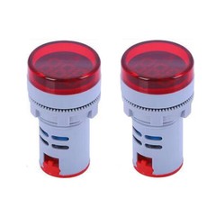 2PCS DC 6-100V 22MM Mini LED Voltmeter Digital Display Voltage Meter Volt Tester