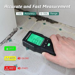Pinless Wood Moisture Meters Drywall Mold Moisture Detector for Lumber Concr…
