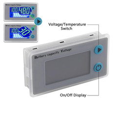 10-100V Battery Monitor LCD 12V 24V 36V 48V Digital Battery Capacity Voltmeter T
