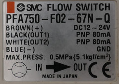 SMC Digital Flow Switch | PFA750-F02-67N-Q
