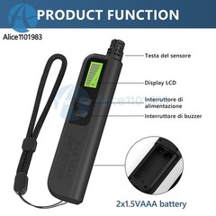 Natural Gas Leak Detector Combustible Gas Detector with Audible & Visual Alarm