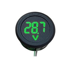 Automotive Voltmeter DC 4-100V Digital Round LED Display Red Blue Green