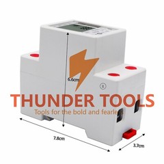 Thunder Tools LCD Digital Display Single Phase DIN-Rail Energy Meter 5-80A