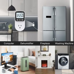 Upgraded Watt Meter Power Plug Home Energy Monitor 1 Pack, Grey