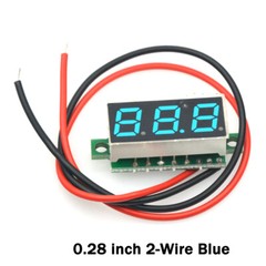 Voltage Display DC Meter LED Digital Mini Voltmeter Wires 4.5 – 30V Panel Tester