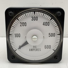 GE 103131LSZZ Type AB-40 Blank AC Ammeter 0-600A Amperes Panel Meter Gauge