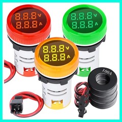 AC Volt Amp Meter, 3pcs AC 60-500V 100A Voltage Current Monitor Digital LED D…