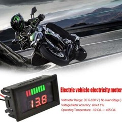 4pc Red Car Marine Motorcycle LED-Digital Voltmeter Voltage 12-60V Battery Gauge