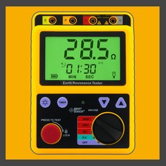 Digital Earth Ground Resistance Meter Tester Range 0-2000 Ohm 2/3Lines AR4105B