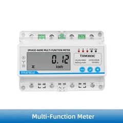 380V 100A LCD Energy Meter Analog Counter 7P Watt Power Current 3 Phase 4 Wire
