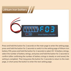 LED Battery Level Indicator Acid Lithium Battery Capacity Indicator Voltmeter