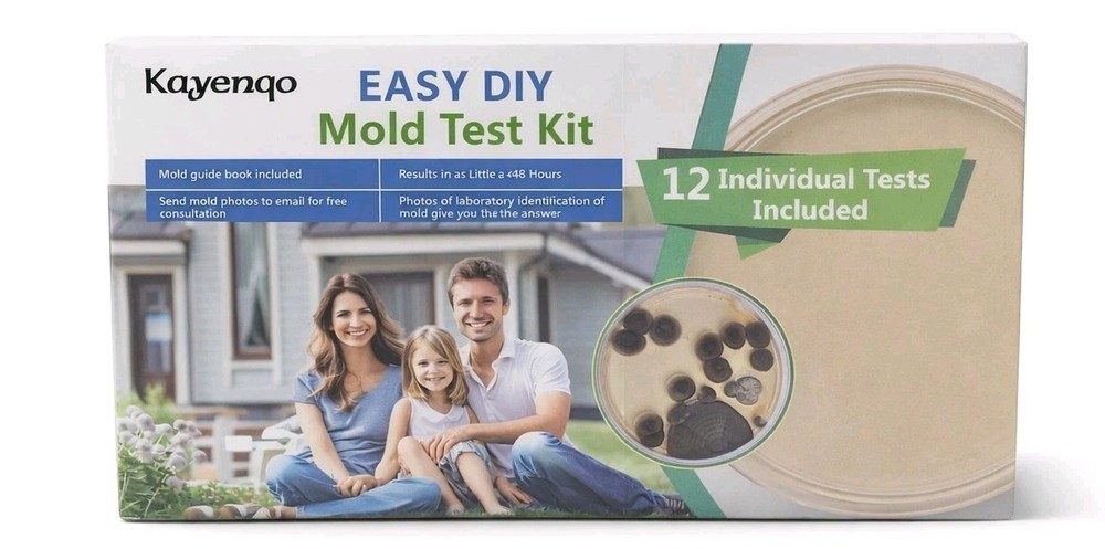 Kayenqo Easy DIY Mold Test Kit 12 Tests Home Air HVAC Surface Results 48hr