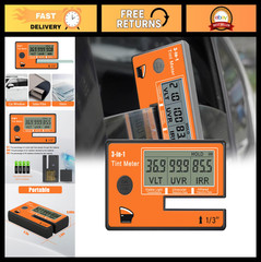 3-in-1 Window Tint Meter – UV/IR Transmittance Tester, Portable Solar Film Reade