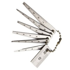 Essential 7 Piece Pocket Size Tapered Ruler Set with Stainless Steel Finish