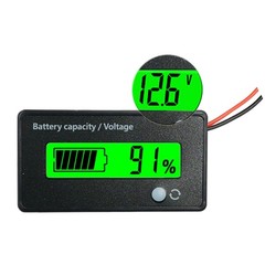 DC 12V 24V 36V 48V 72V Battery Meter, Battery Capacity Voltage Monitor Gauge …