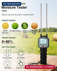 TK100H Hay Moisture Tester, High Accuracy Hay Moisture Meter, Bale Moisture Test