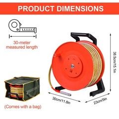 98ft Water Level Meter, Water Well Measurement with Fixed Probe & Steel Tape