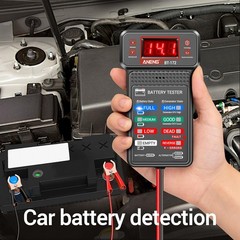 12V Car Battery Tester & Alternator Analyzer with LCD Display & LED Indicator