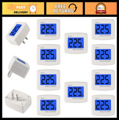 10pcs Digital Voltage Tester, LCD Volt Meter for RV & AC 80-300V, Plug-in Gauge
