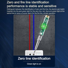 AC24-250V Screwdriver Test Pen Power Circuit Tester Voltage Test Pen + Buzzer