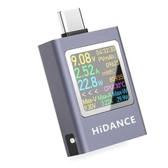 USB C Watt Meter with Offline Storage Battery Capacity Detection for Chargers