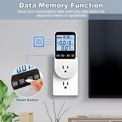 Upgraded Watt Meter, Watt Usage Meter Plug Home Energy Monitor Consumption, E…
