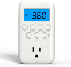 HBN Watt Meter Plug with Backlight, Plug-In Socket Power Meter Electricity Usage