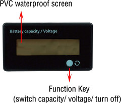 DC 12V 24V 36V 48V 72V Battery Meter, Battery Capacity Voltage Monitor Gauge Ind