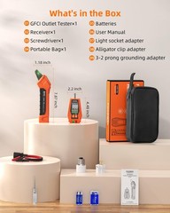 Circuit Breaker Finder Kit with GFCI Outlet Tester for 90-135V AC Circuits,Inclu