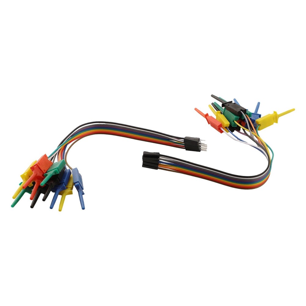 Logic Analyzer Cable Clip Probe Set 10 Pin Hook Clips for Circuit Diagnostics