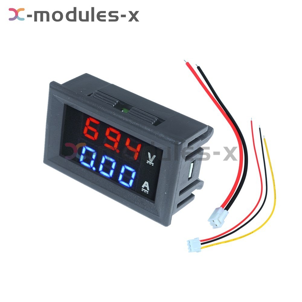 DC 100V 10A Voltmeter Ammeter Blue Red Dual LED Digital Volt Amp Meter Gauge