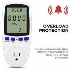 Energy Saving Analyzer Digital Power Monitor Watt Amps Volt Electricity Monitor