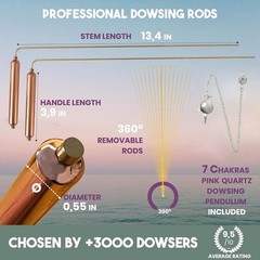 Lightweight and Portable Copper Divining Rods Set for Accurate Treasure Hunting