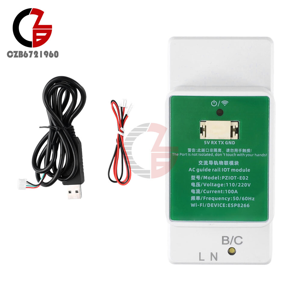 AC 110/220V Din Rail Single Phase 100A WIFI Smart Energy Meter Power Monitor