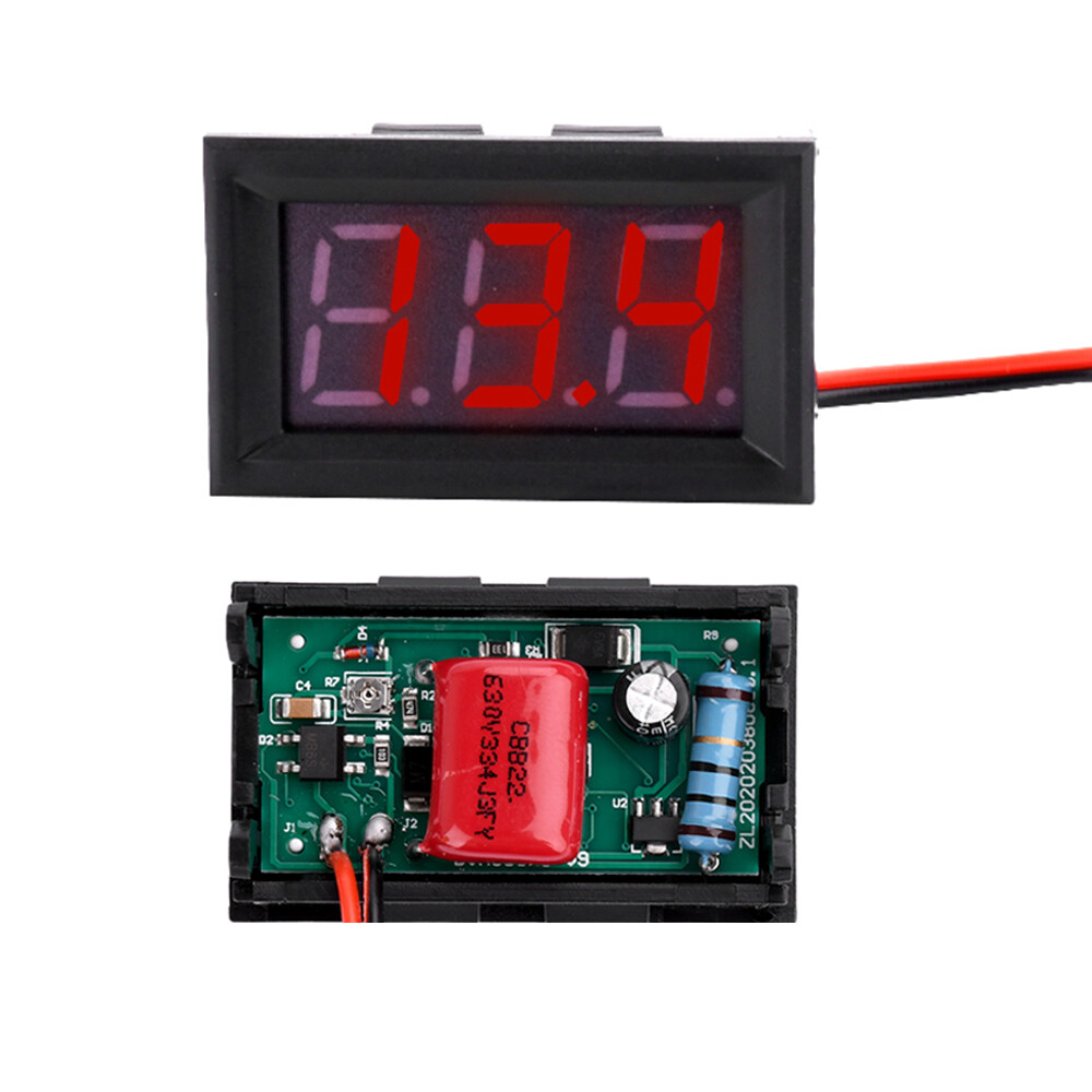 0.56″ Two-Wire AC70~500V LED Voltmeter Digital Display Voltage Tester Meter