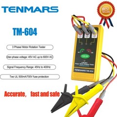 TENMARS TM-604 3 Phase/Motor Rotation Tester for Check Motors