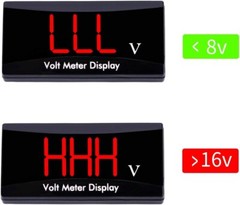 DC 12V Waterproof LED Digital Voltmeter – Compact Gauge for Cars & Motorcycles
