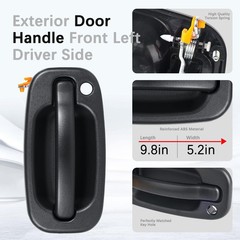 FAERSI Exterior Outside Door Handle Front Left Driver Side for 1999-2007 Chev…