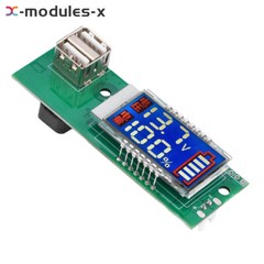 LCD Digital Battery Voltmeter Capacity Tester Module USB Battery Level Indicator