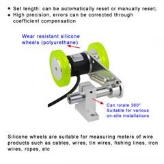 Electronic Digital Wheel Counter Rotary Roll Meter Length Measure With Encoder