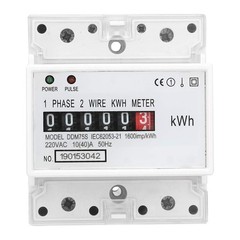 Energy Meter, DDM75S Single Phase 4P Din Rail Energy Meter Electric Meter, P